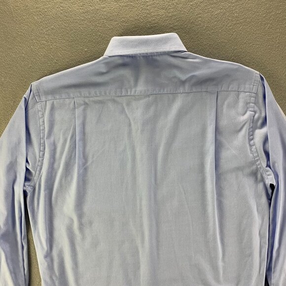 Tommy Hilfiger Shirt Mens 15-15.5 Medium Blue‎ Stretch Cotton Button Up P… - Picture 4 of 11